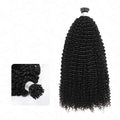 QVR Afro Kinky Curly I Tip Hair Extensions Natural Black Human Hair