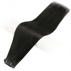 QVR Quick Weave Human Hair Bundles Natural Black Straight Invisible Genius Weft Sew In Hair Extensions