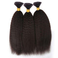 QVR Kinky Straight Bulk Hair Extensions for Boho Knotless Braiding