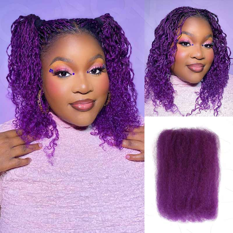 QVR 1 PC Afro kinky Bulk Hair Extensions For Braiding Dreadlock Human Hair