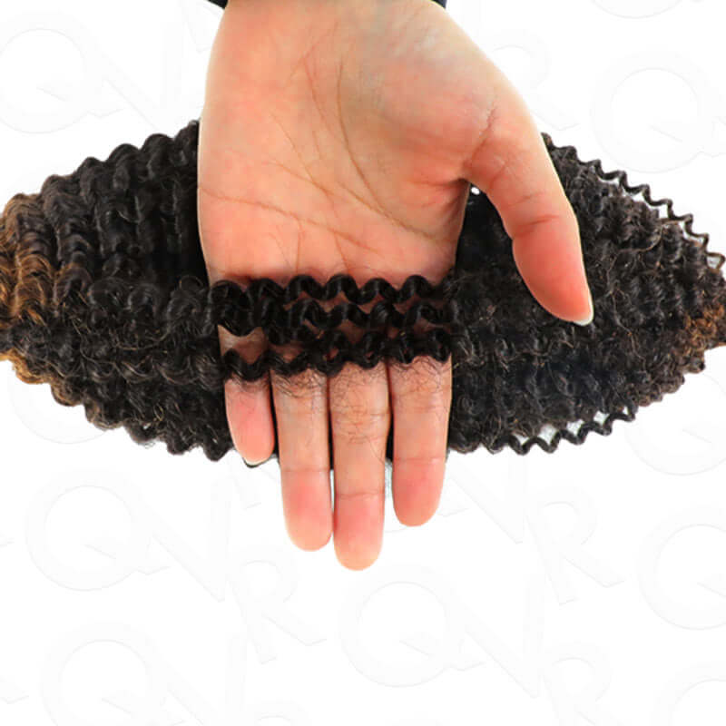 QVR Ombre Spring Twist Hair T1B/30 Color Type 3C 4A Hair Extensions