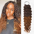 QVR #T2/30 Crochet Hair Water Wave Machine Made Feather Human Hair Extension
