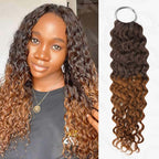 QVR Premium Chinese Hair Water Wave Virgin Human Crochet Hair Ombre #T2/30 Machine Made Feather Crochet Hairstyles