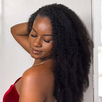 QVR Premium Chinese Hair Afro Kinky Curly Virgin Human Crochet Hair Natural Black Machine Made Feather Crochet Hairstyles
