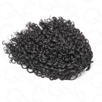 QVR Ramen Curl Crochet Hair Natural Black Machine Made Feather Crochet Human Hair Extension