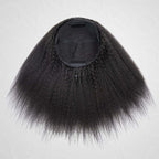 QVR Glueless Kinky Straight Half Wig 250% Density Human Hair Wig Wear Go Flip Over Wig