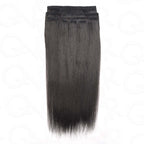 QVR Invisible 9PCS Weft Clip In Hair Extensions 5PCS Volumizer Natural Straight PU Clip In Human Hair