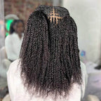 QVR Reddish Brown Color Afro Kinky Bulk Human Hair For Braiding Dreadlock Hair