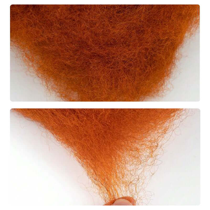 QVR Ginger Orange Afro kinky Bulk Hair Extensions For Braiding Dreadlock Human Hair