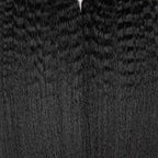 QVR Kinky Straight Crochet Hair Natural Black Machine Made Feather Human Hair Extension