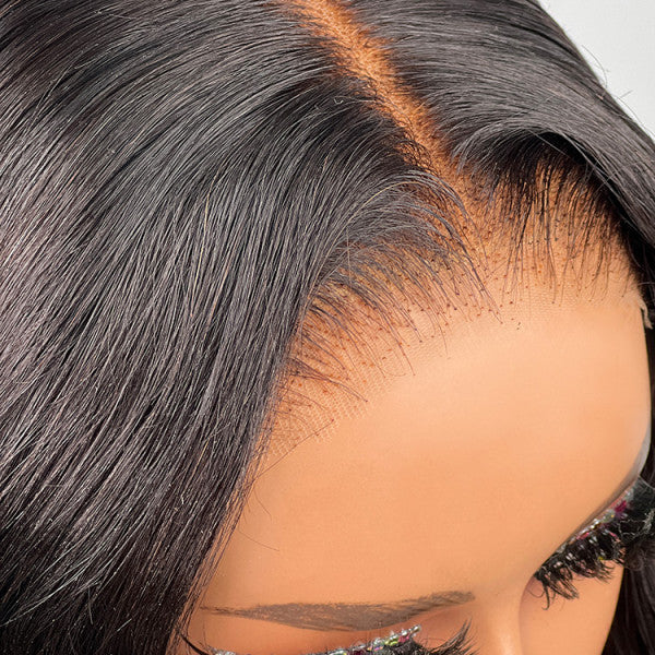 QVR Body Wave Real Brazilian Black Hair Lace Wigs Hair 180% Density 13x4 Lace Frontal Wigs