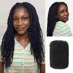 QVR Brazilian Salt Pepper Color Afro Kinky Bulk Human Hair For Braiding Dreadlock Hair