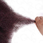 QVR Mix #1B/99J Color Afro Kinky Bulk Human Hair For Braiding Dreadlock Hair