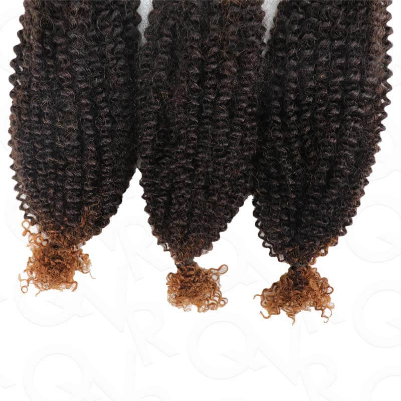 QVR Ombre Spring Twist Hair T1B/30 Color Type 3C 4A Hair Extensions