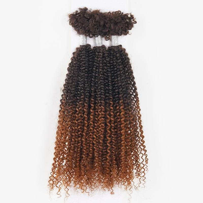 QVR Human Afro Kinky V Bulk Natural Curly Hair for Kinky Twist Crochet Braiding Hair
