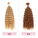 QVR Multi-Color Water Wave Bulk Hair Extensions for Boho Knotless Braiding