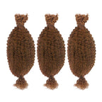 QVR Upgraded Kinky Bulk Natural Black hair 4a/3c Extensions