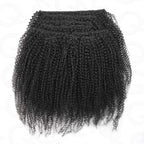 QVR Invisible 9PCS Weft Clip In Hair Extensions 5PCS Volumizer Afro Kinky Curly PU Clip In Human Hair