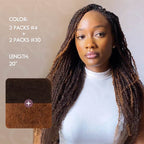 QVR #4+#30 Two Colors Afro Kinky Bulk Human Hair For Braiding DreadLock