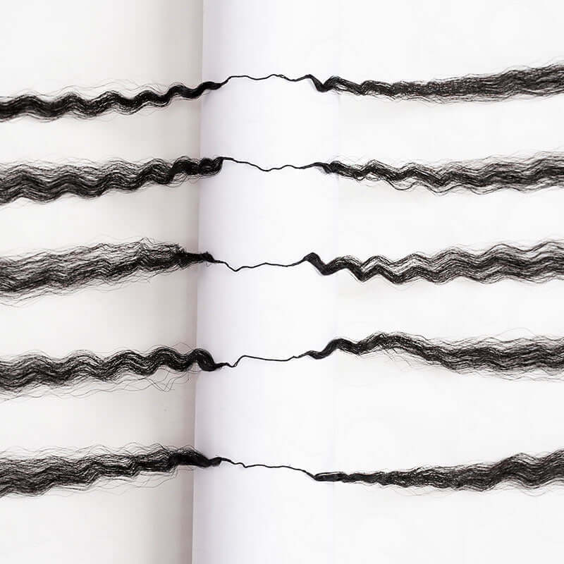 QVR Kinky Straight Crochet Hair Natural Black Machine Made Feather Human Hair Extension