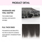 QVR Quick Weave Human Hair Bundles Natural Black Straight Invisible Genius Weft Sew In Hair Extensions