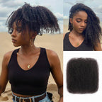 QVR No Short Hair Upgraded Afro Kinky Bulk Human Hair for Braiding & Mini Twists