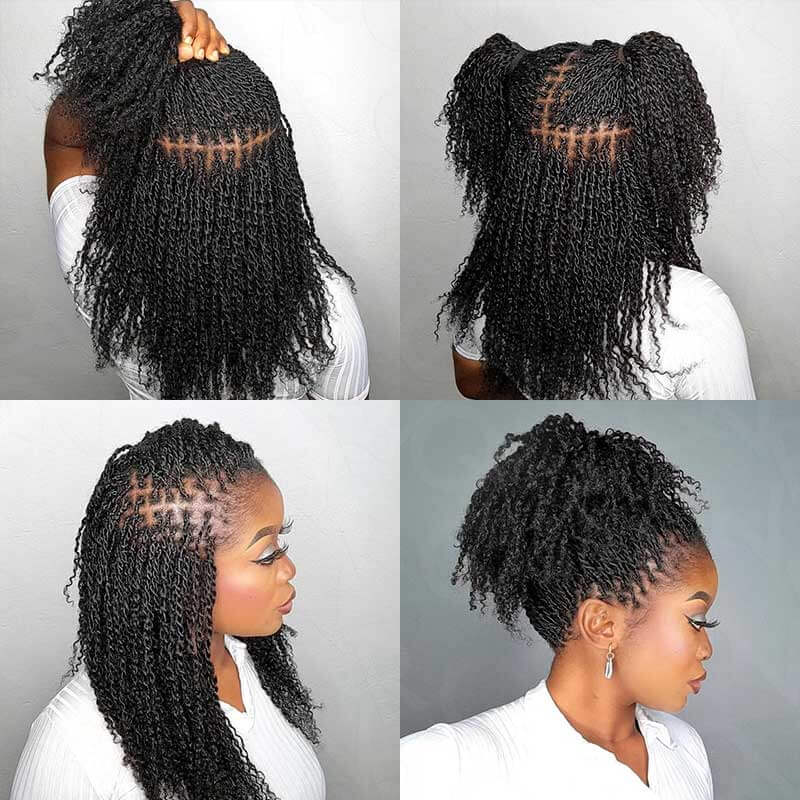 QVR Natural Black Afro kinky Bulk Hair Extensions For Braiding Dreadlock Human Hair