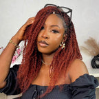 QVR Reddish Brown Color Afro Kinky Bulk Human Hair For Braiding Dreadlock Hair