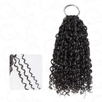 QVR Ramen Curl Crochet Hair Natural Black Machine Made Feather Crochet Human Hair Extension