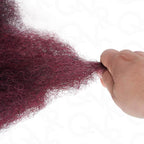 QVR Three Mix Colors Afro Kinky Bulk #1B/99J/Burgundy Human Hair For Braiding Dreadlock Hair