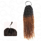 QVR #T1B/30 Crochet Hair Small Kinky Curly Machine Made Feather Human Hair Extension