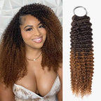 QVR #T2/30 Crochet Hair Small Kinky Curly Machine Made Feather Human Hair Extension