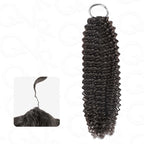 QVR Soft Feather Crochet Hair 3 Packs Small Kinky Curly Machine Made Human Hair Extension