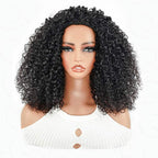 QVR Glueless Twist Curly Half Wig 250% Density Human Hair Wig Wear Go Flip Over Wig