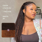 QVR #4+#30 Two Colors Afro Kinky Bulk Human Hair For Braiding DreadLock