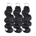 QVR Body Wave Crochet Hair Natural Black Machine Made Feather Human Hair Extension