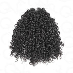 QVR Ramen Curl Crochet Hair Natural Black Machine Made Feather Crochet Human Hair Extension