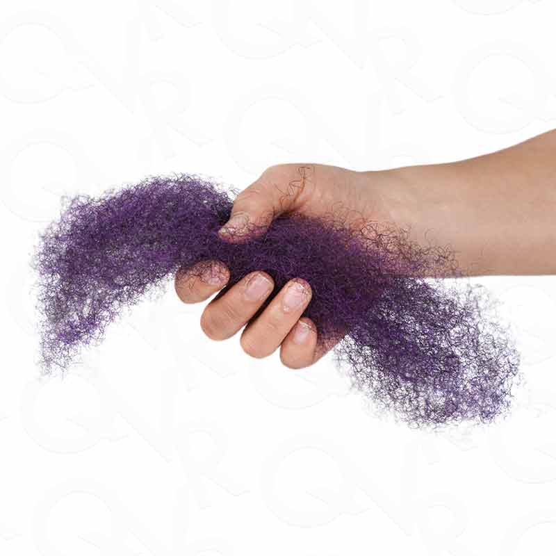 QVR Mix #1B/99J Color Afro Kinky Bulk Human Hair For Braiding Dreadlock Hair