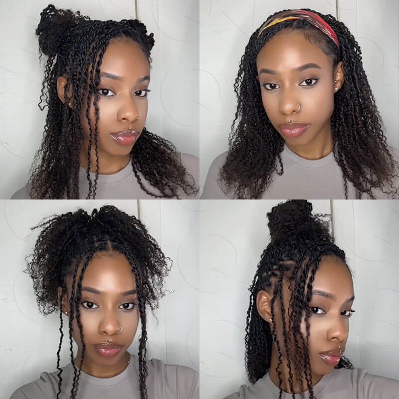 QVR Ombre Spring Twist Hair T1B/4 Color Type 3C 4A Hair Extensions