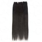 QVR Quick Weave Human Hair Bundles Natural Black Straight Invisible Genius Weft Sew In Hair Extensions