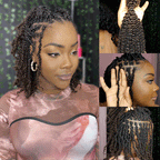 QVR Ombre Spring Twist Hair T1B/4 Color Type 3C 4A Hair Extensions