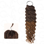 QVR Premium Chinese Hair Water Wave Virgin Human Crochet Hair Ombre #T2/30 Machine Made Feather Crochet Hairstyles