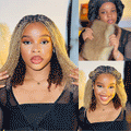 QVR 3 In 1 Afro Kinky Bulk Three Colors #32/16/613 Human Hair For Braiding Dreadlock Hair