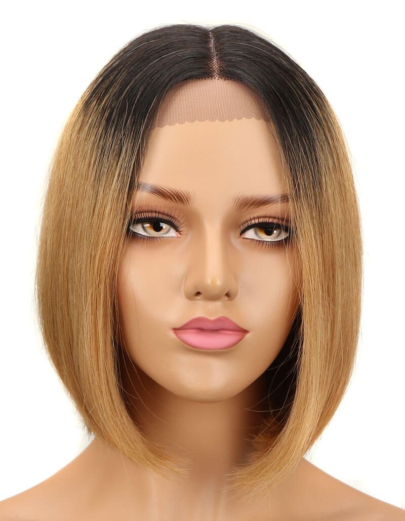 QVR Lace Front Human Hair Wigs 10" Bob Wig | LYNA