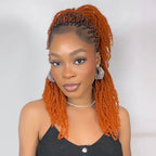 QVR Ginger Orange Afro kinky Bulk Hair Extensions For Braiding Dreadlock Human Hair