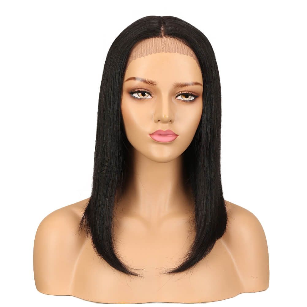 QVR Lace Front Human Hair Wigs 16 Inches Short Straight Wigs For Black Women | Page