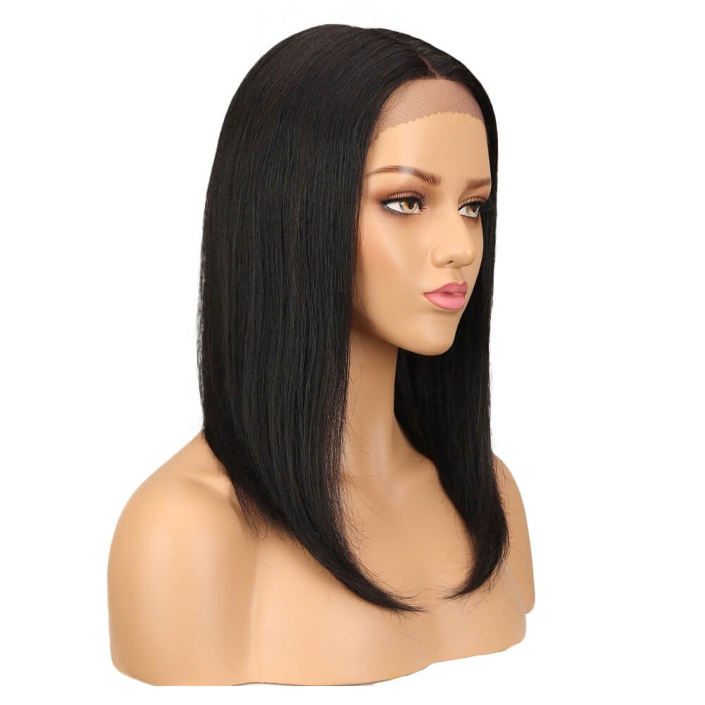 QVR Lace Front Human Hair Wigs 16 Inches Short Straight Wigs For Black Women | Page