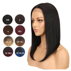 QVR Lace Front Human Hair Wigs 16 Inches Short Straight Wigs For Black Women | Page