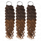 QVR Premium Chinese Hair Water Wave Virgin Human Crochet Hair Ombre #T2/30 Machine Made Feather Crochet Hairstyles