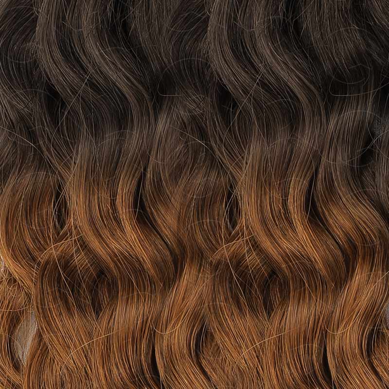 QVR #T2/30 Crochet Hair Water Wave Machine Made Feather Human Hair Extension
